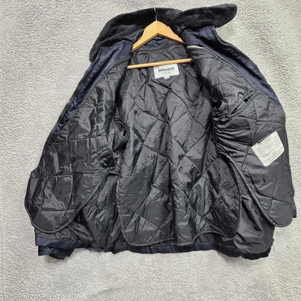 Vintage Blauer Police/ Guard Jacket Men's Size‎ 44L Blue Full Zip Insulated